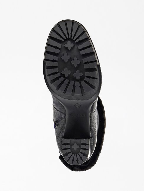 Guess Bottines Timoty Noires En Fausse Fourrure