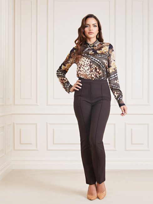 Guess Pantalon Droit Marciano Marron