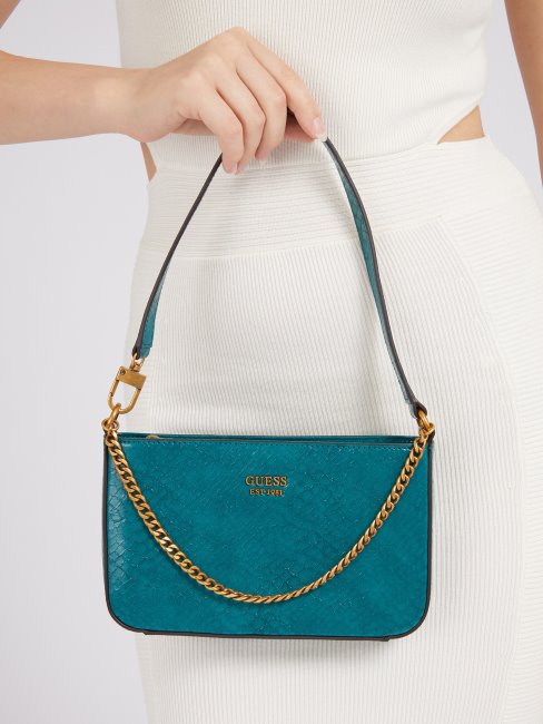 Guess Katey Sac Bandoulière Imprimé Python Bleu