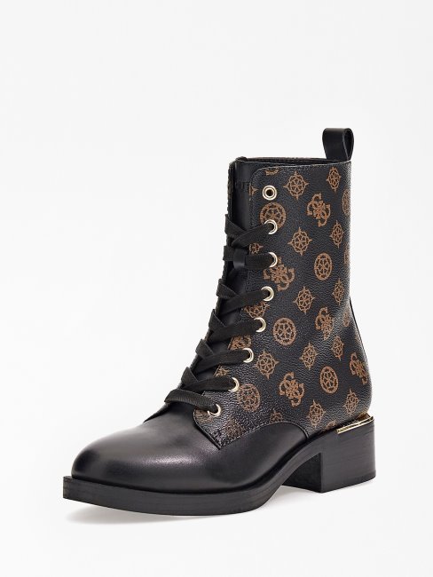 Taelin 4g Peony Logo Bottes De Combat Marron Guess