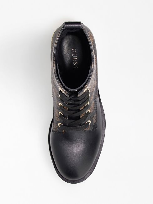 Taelin 4g Peony Logo Bottes De Combat Marron Guess