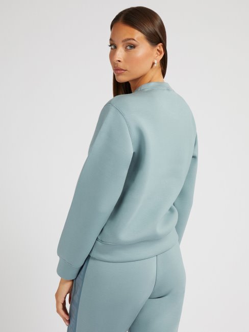 Sweat à Logo Sur Le Devant Vert Guess