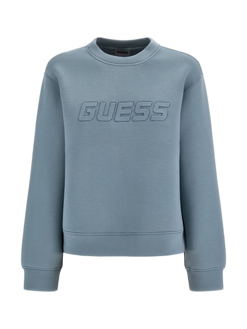 Sweat à Logo Sur Le Devant Vert Guess