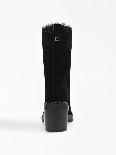 Bottes Basses Byankan En Véritable Cuir Noir Guess