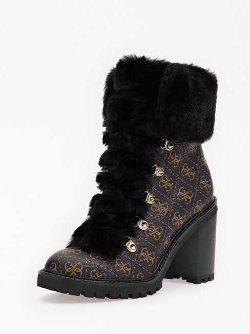 Galway 4g Logo Bottes Basses Marron Guess