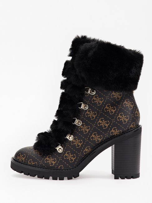 Galway 4g Logo Bottes Basses Marron Guess