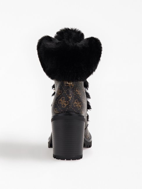 Galway 4g Logo Bottes Basses Marron Guess