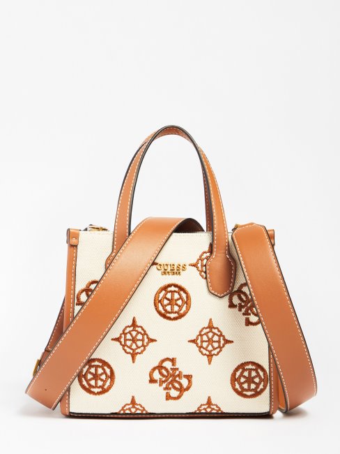 Guess Silvana Logo Mini Sac à Main Marron