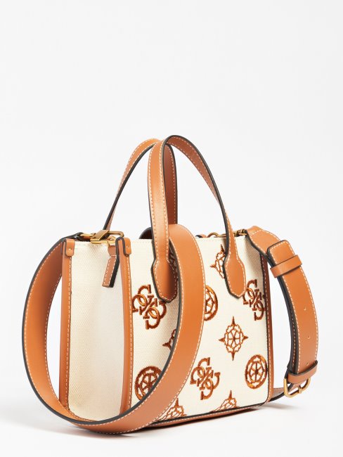 Guess Silvana Logo Mini Sac à Main Marron