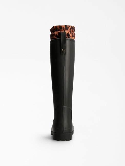 Botte De Pluie à Imprimé Animal Reisa Guess Noir