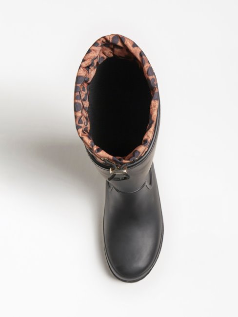 Botte De Pluie à Imprimé Animal Reisa Guess Noir