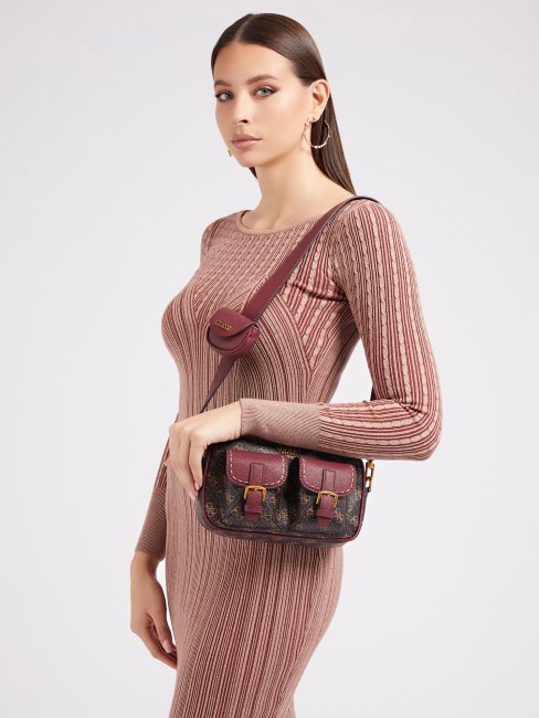 Mini Sac à Bandoulière Guess Noir No Limit 4g Logo