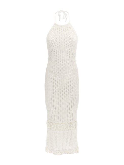Guess Marciano Robe Au Crochet Crème