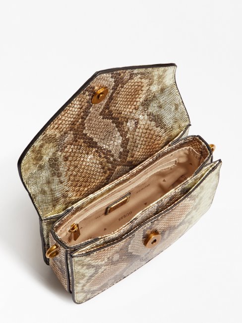 Retour Micro Sac à Main Imprimé Python Multi Gold Guess
