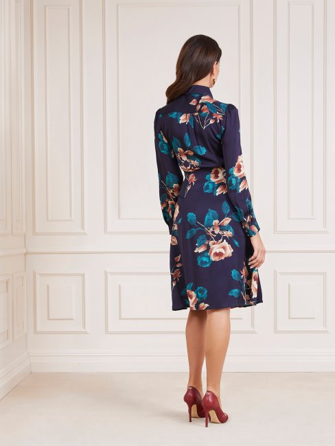 Robe Bleu Imprimé Fleuri Marciano Bleu Guess