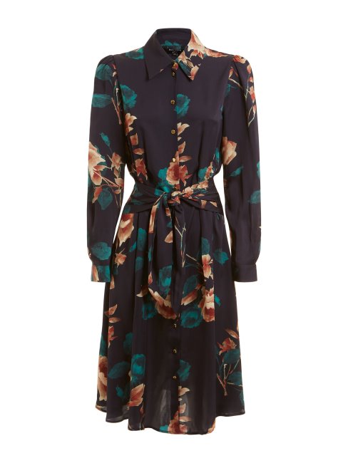 Robe Bleu Imprimé Fleuri Marciano Bleu Guess