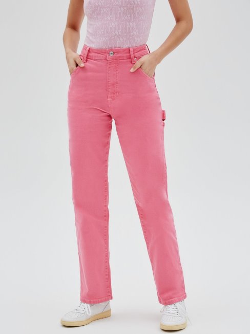 Guess Pantalon Denim Cargo Rose
