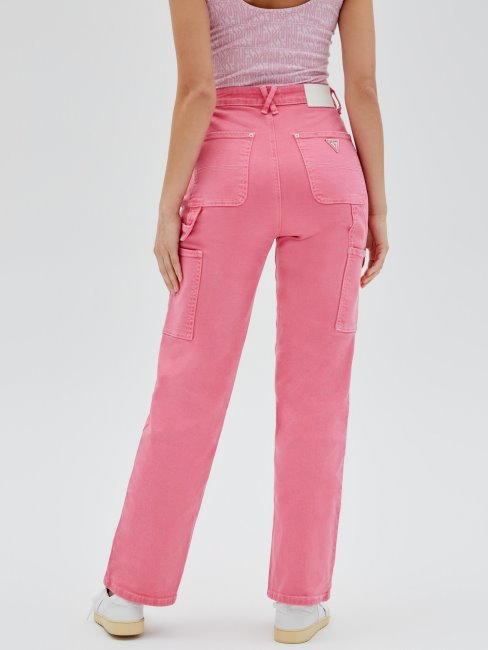Guess Pantalon Denim Cargo Rose