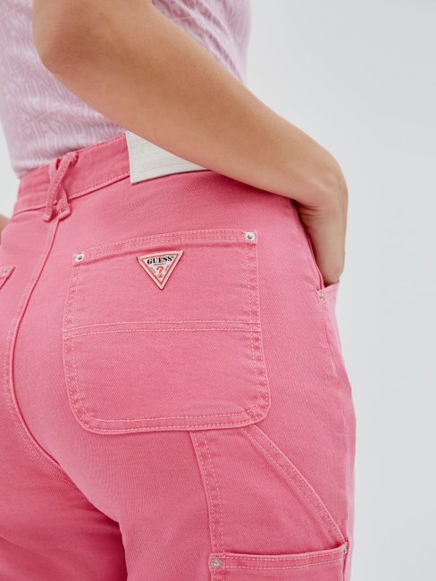 Guess Pantalon Denim Cargo Rose
