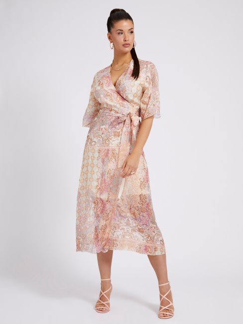 Robe Longue Imprimé Guess Rose Multi