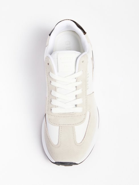 Guess Jazet Suede-insert Chaussures De Course Blanc
