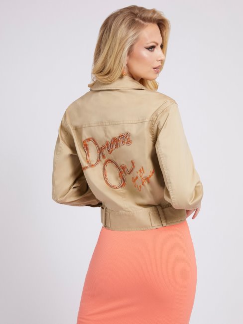 Veste Broderie Dos Beige Guess