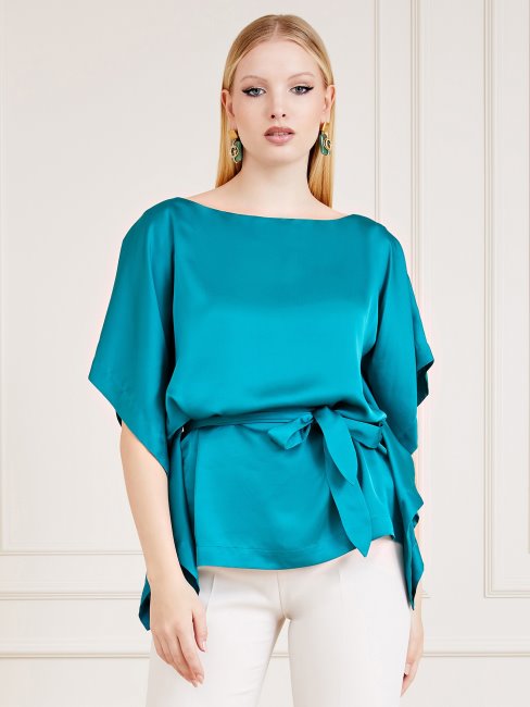 Top Marciano Vert Foncé Ceinturé