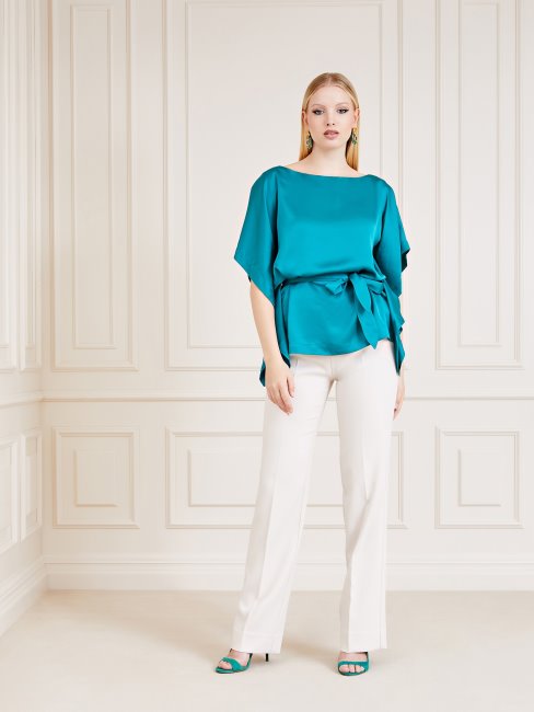 Top Marciano Vert Foncé Ceinturé