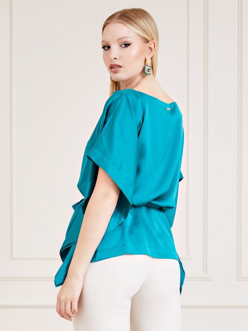 Top Marciano Vert Foncé Ceinturé