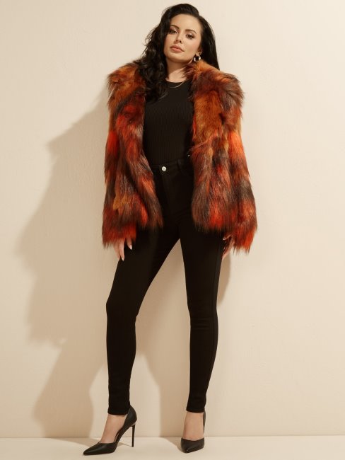 Veste En Fausse Fourrure Marciano Orange Guess