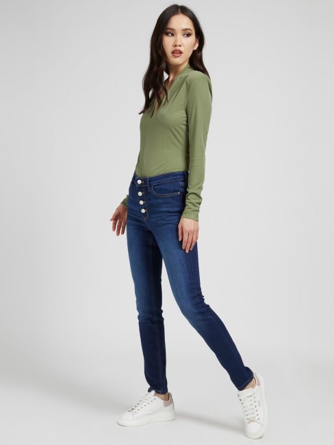 Pantalon En Denim Coupe Skinny Tendance Guess Nouvelle Tendance