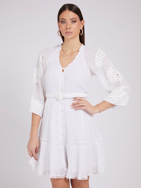 Robe Brodée Blanche Guess