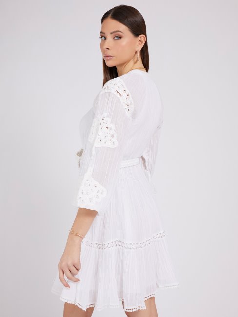 Robe Brodée Blanche Guess