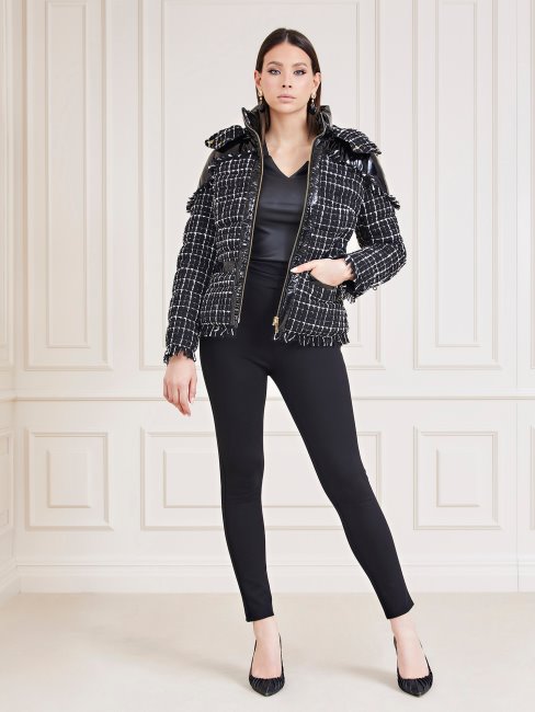 Doudoune Marciano Tweed Noir Multi Guess