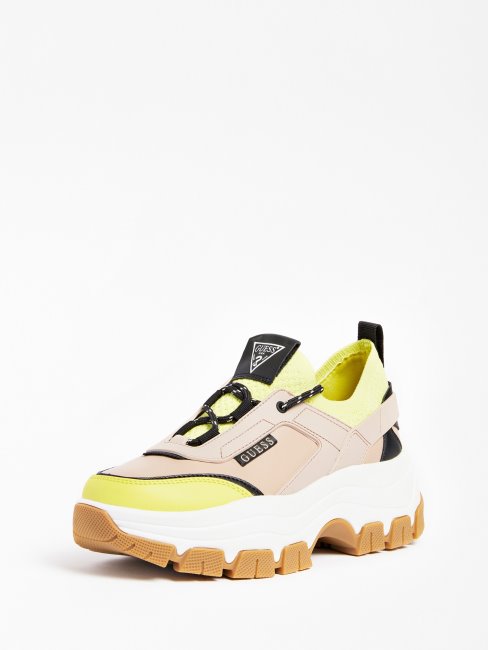 Chaussures De Course Braydin Colour-block Jaune Guess