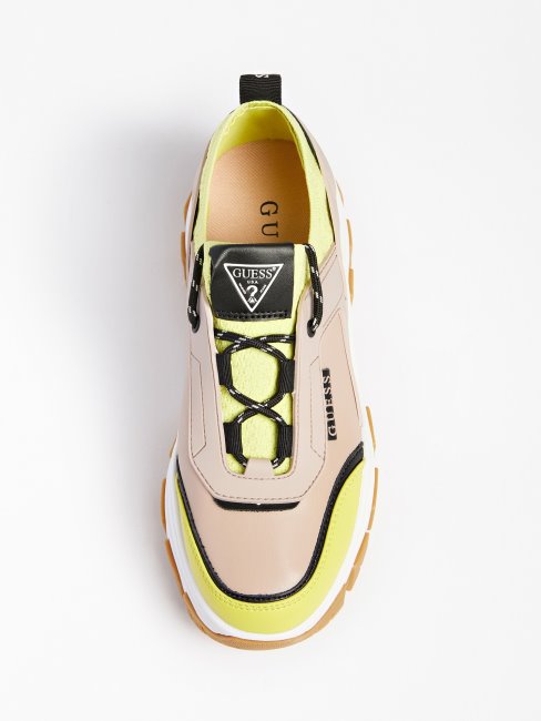 Chaussures De Course Braydin Colour-block Jaune Guess