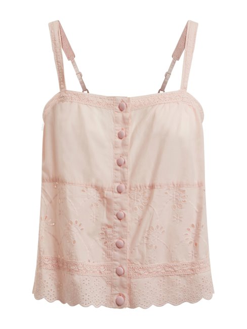 Détails D'oeillets Roses Top Guess