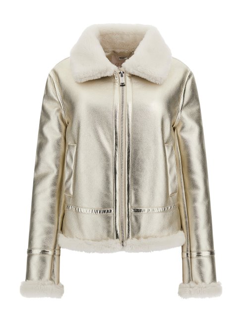 Veste Effet Métallisé Imitation Sherling Guess Gold