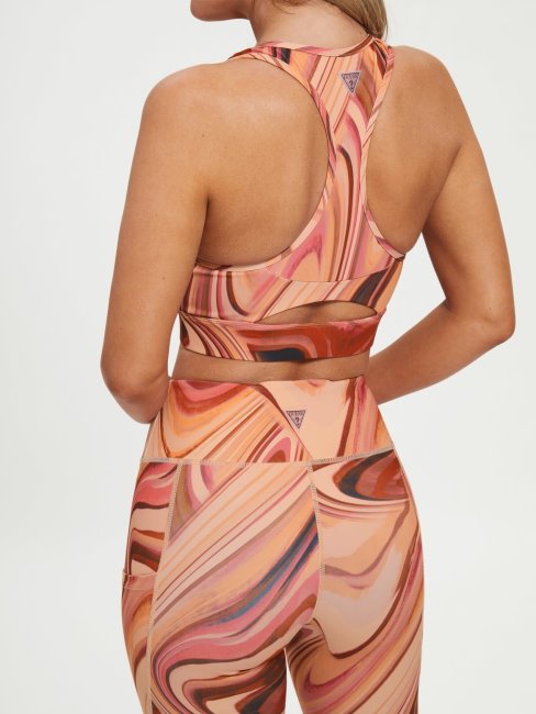 Soutien-gorge Actif Imprimé Sur L'ensemble Rouge Guess