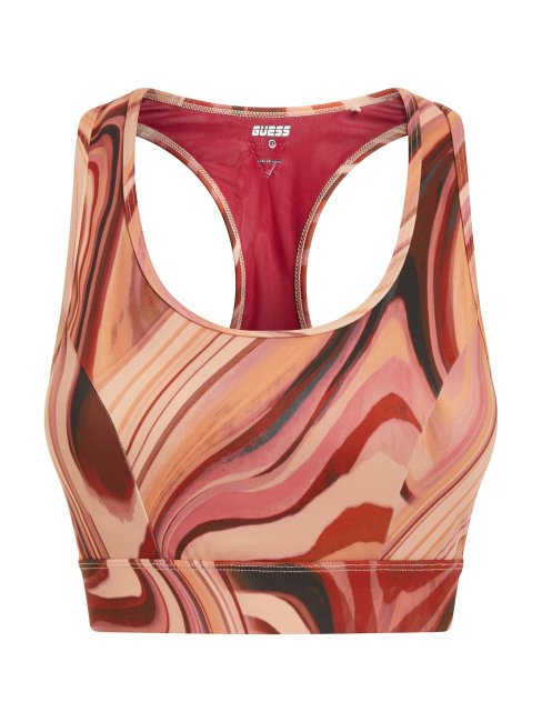 Soutien-gorge Actif Imprimé Sur L'ensemble Rouge Guess