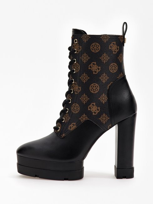 Guess Bottes Basses à Logo Pivoine 4g Brown Bills