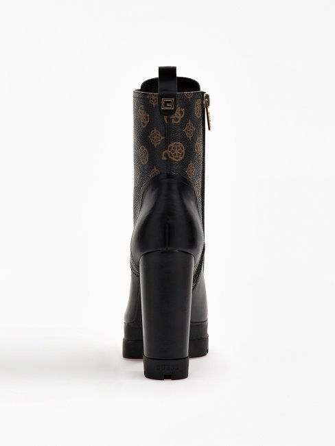 Guess Bottes Basses à Logo Pivoine 4g Brown Bills