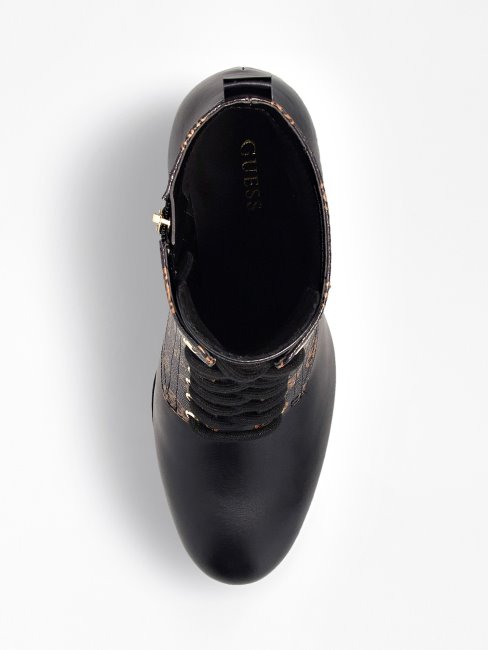 Guess Bottes Basses à Logo Pivoine 4g Brown Bills