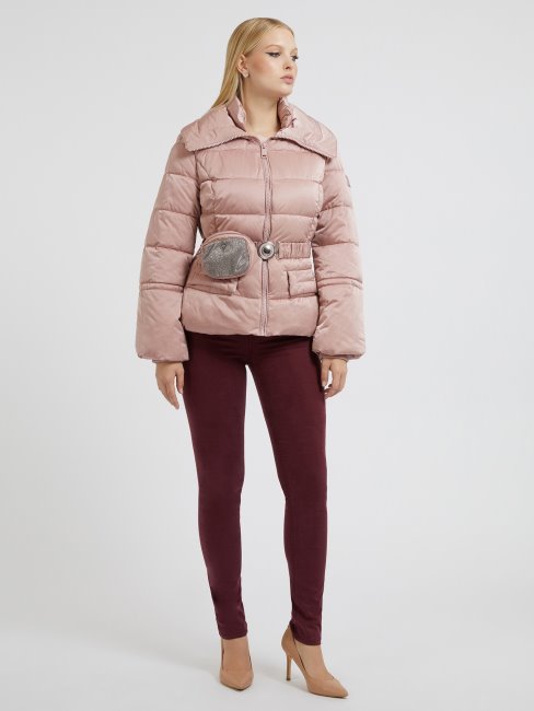 Doudoune Ceinturée Lilas Guess