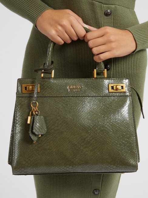 Sac à Main Katey Python Imprimé Vert Guess