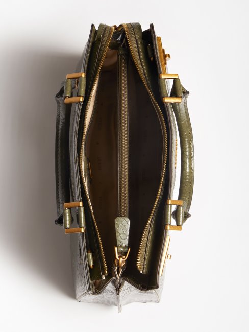 Sac à Main Katey Python Imprimé Vert Guess