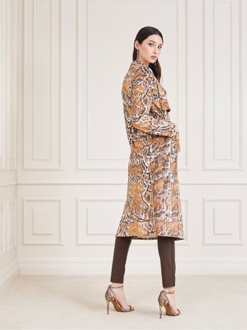 Guess Trench Imitation Suède Marron Multi Marciano