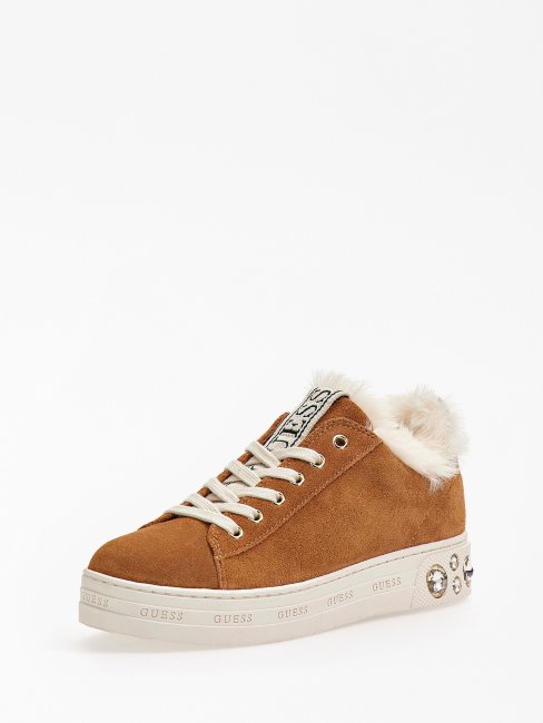 Paniers à Rivets En Daim Guess Beige