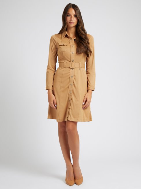 Robe Chemisier Guess Marron