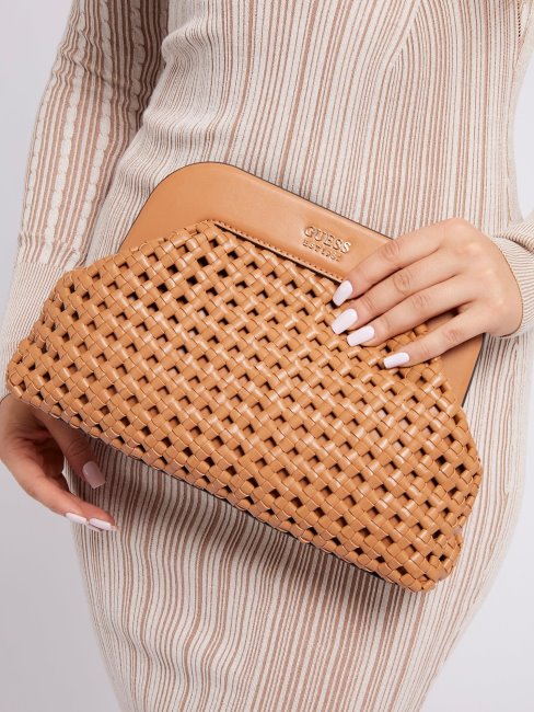 Pochette Tressée Sicilia Marron Guess
